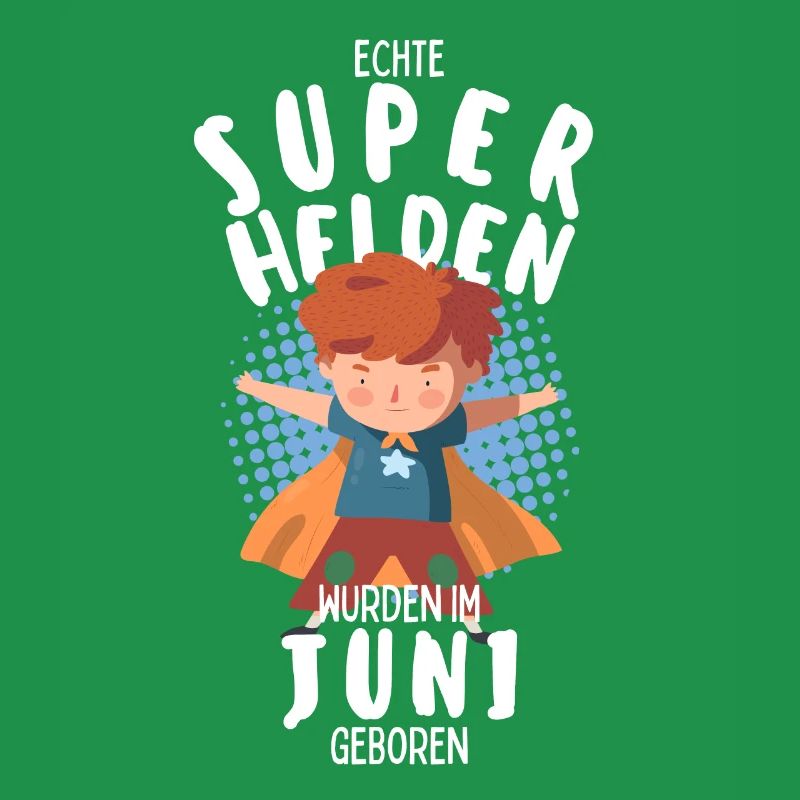 Echte Superhelden wurden im Juni geboren Junge