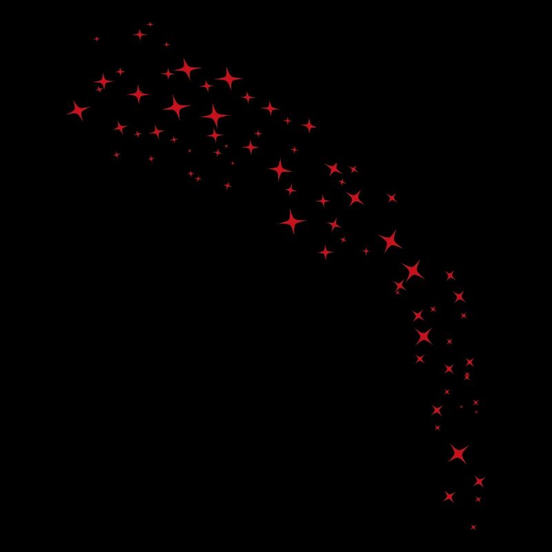 Perfekter Roter Sternenbogen