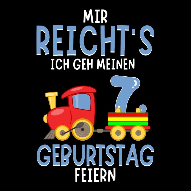 7. Geburtstag Geburtstagsgeschenk mit Eisenbahn