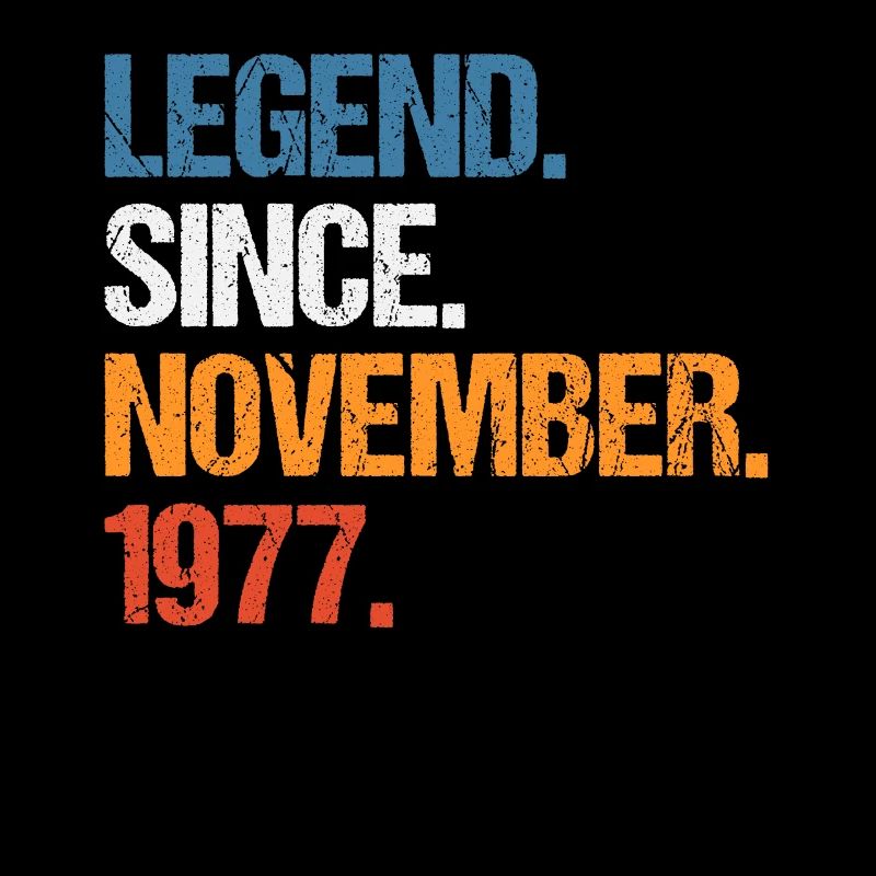 Legend Since November 1977 Geburtstag