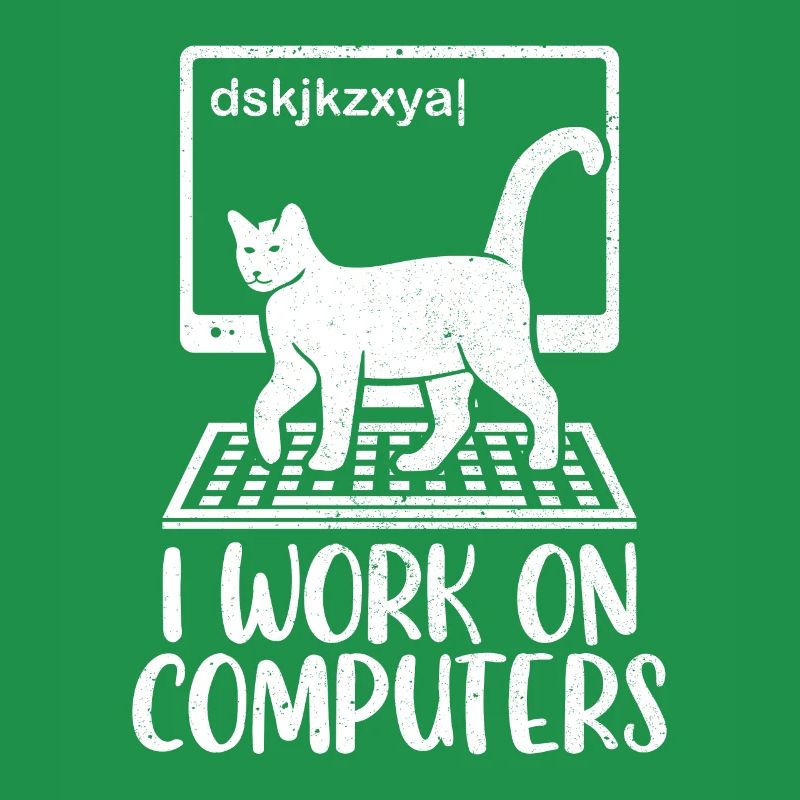 Cat Kitten Cat Owner I Work On Computers
