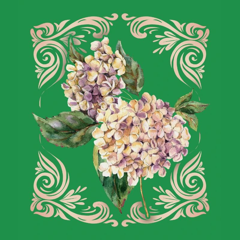 Hydrangea, vintage hydrangea, watercolor