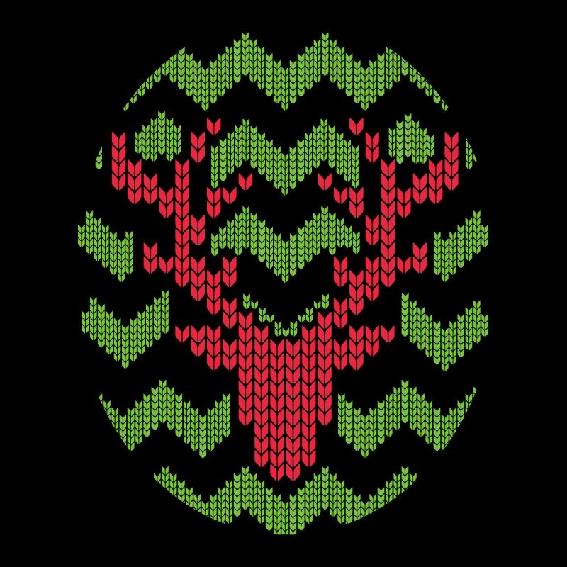 Reindeer Christmas knitted pattern knitted motif