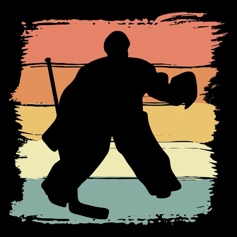 Eishockey Torwart Retro