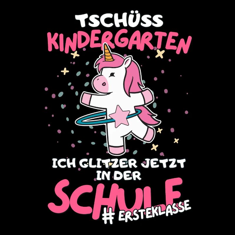 Süßes Einhorn Kitaabgägner Schulstart für Mädchen