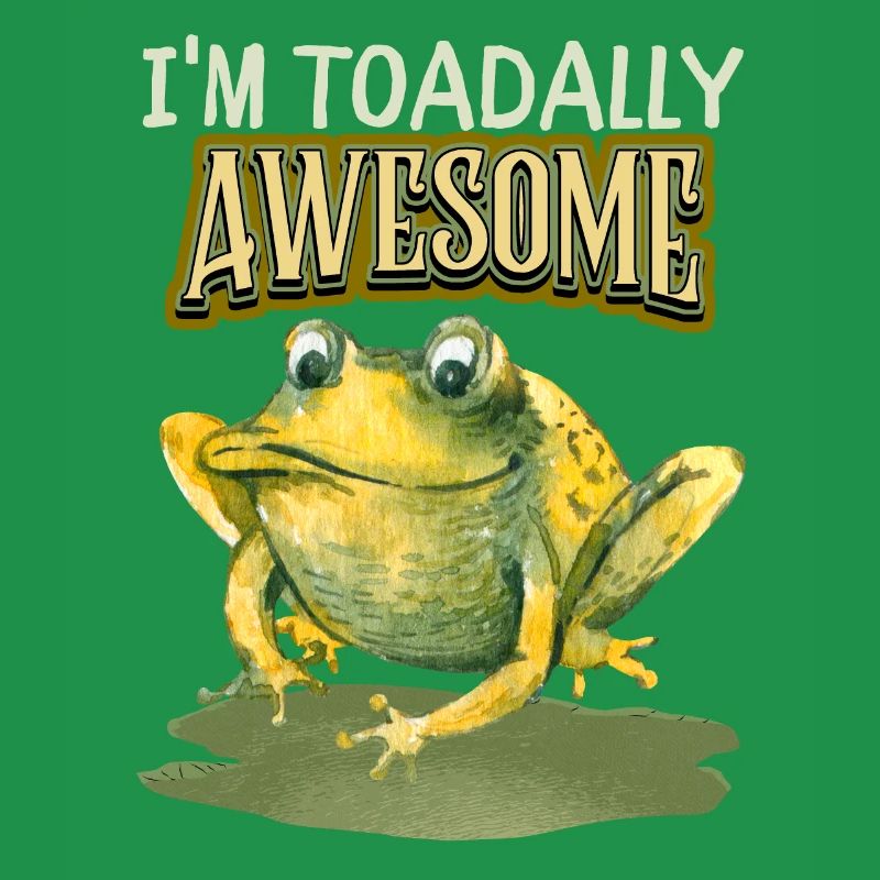 Frosch lustiger Spruch, Pun, Toadally-Awesome