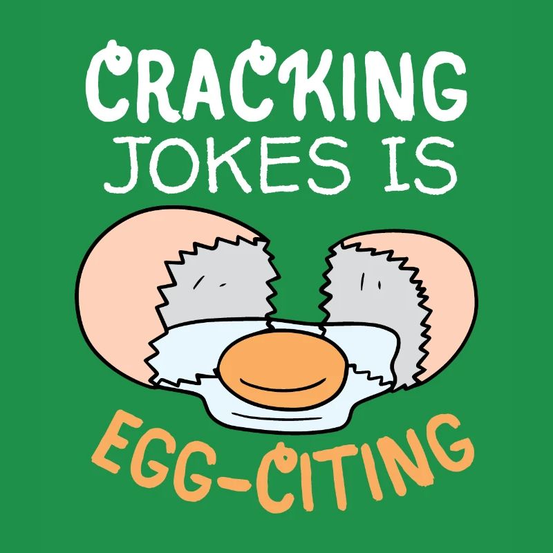 Ei, Eier, lustiger Spruch, Pun Egg-citing Witz