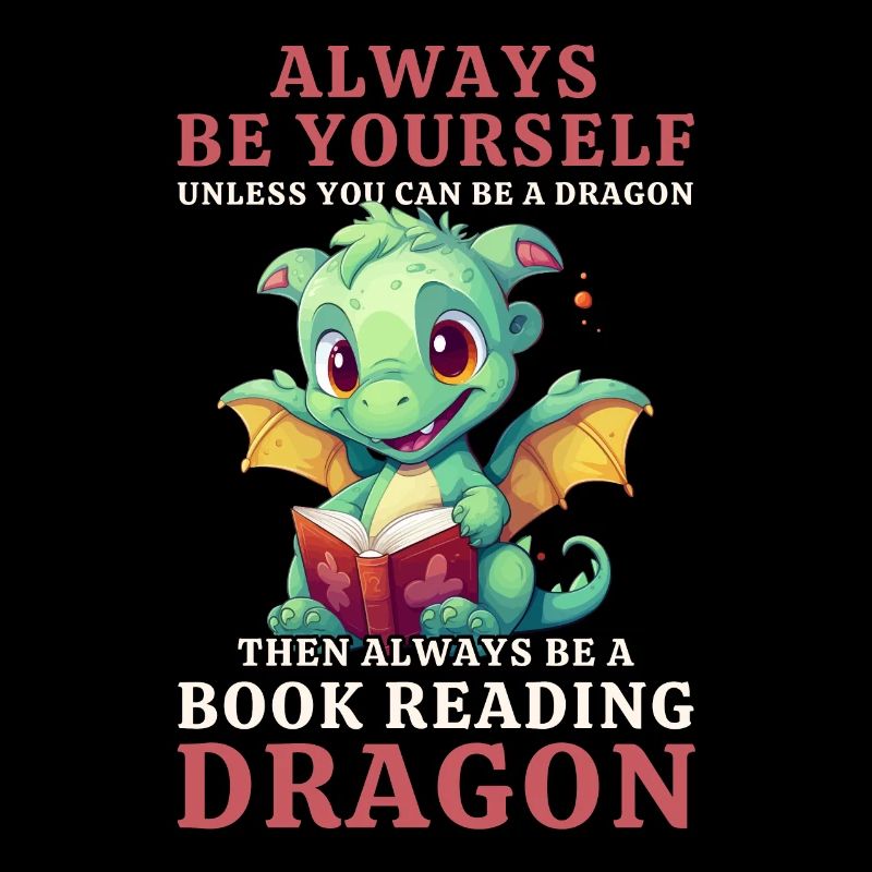 "Always Be Yourself" - Bücher lesen Grüner Drachen