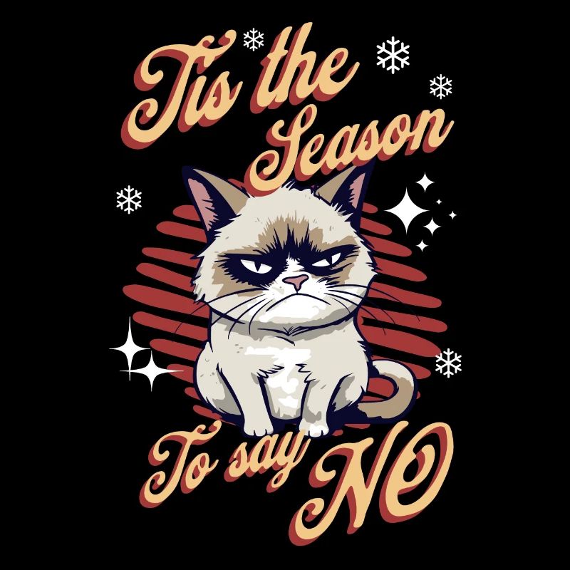 Angry Cat Xmas Sarcastic Funny Cat Meme