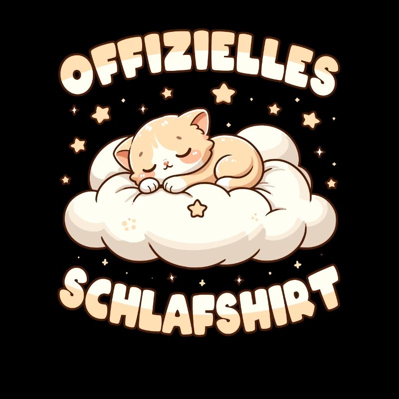 Offizielles Schlafshirt Schlafanzug Katze Kätzchen