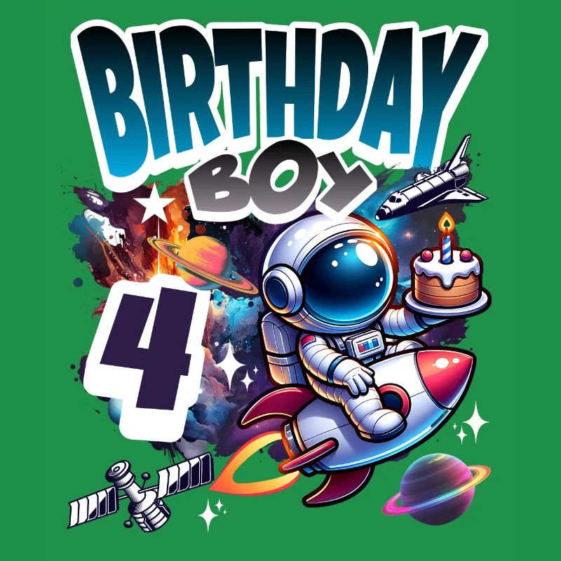 Astronaut 4th Birthday Space