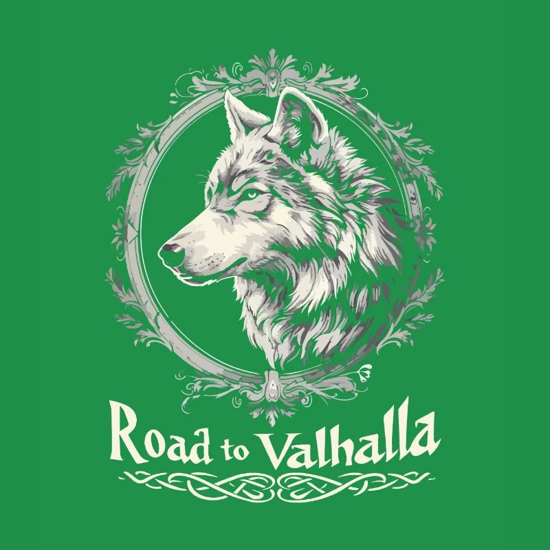 En route vers le Valhalla Viking Wolf Design