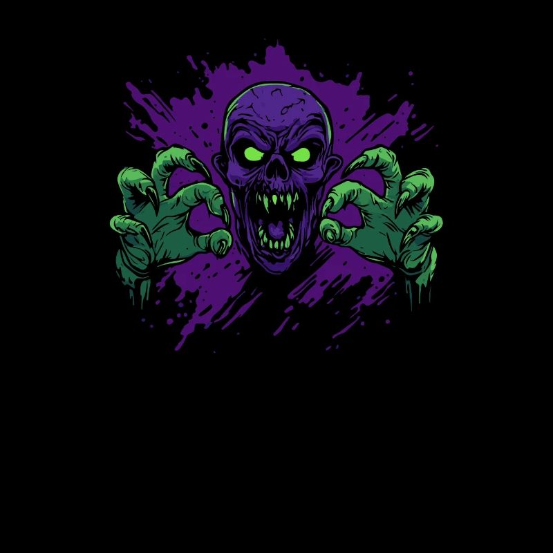 Horror Halloween Costume - Zombie with Green Hands