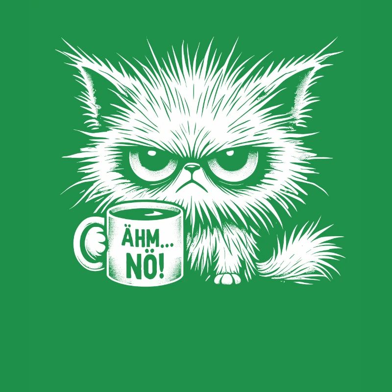 Ähm Nö, Sarkasmus & lustige Katze Tee Kaffee