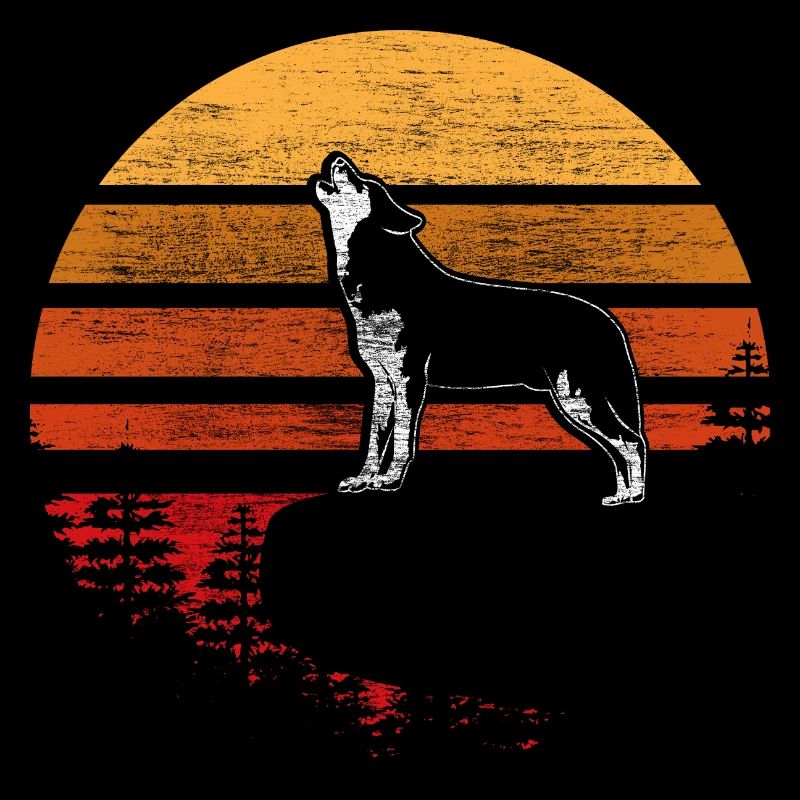 Wolf Howling Pack Animal Gift