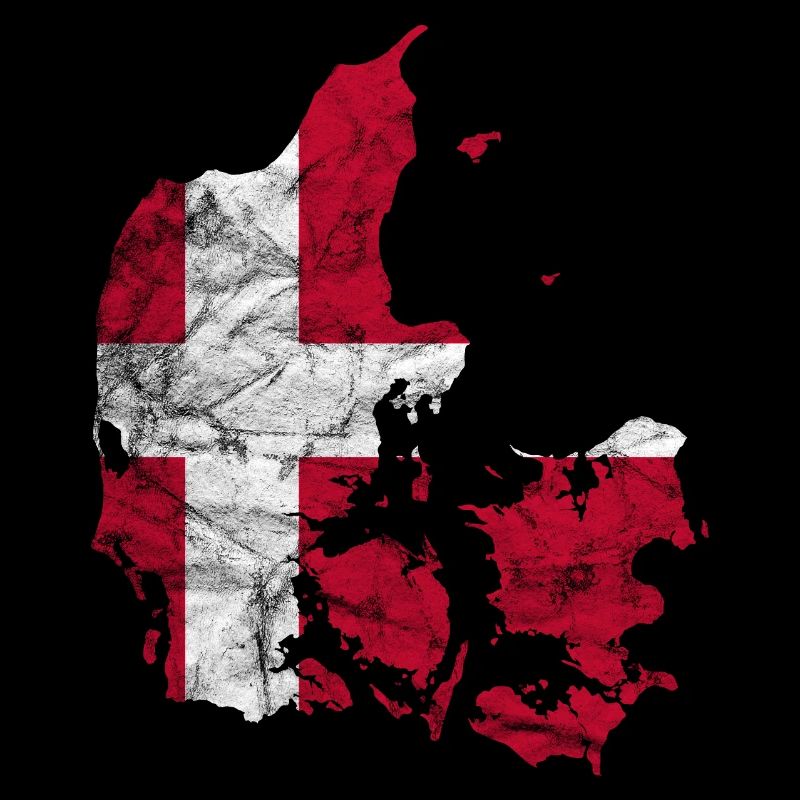 Danemark Drapeau danois Dannebrog Silhouette