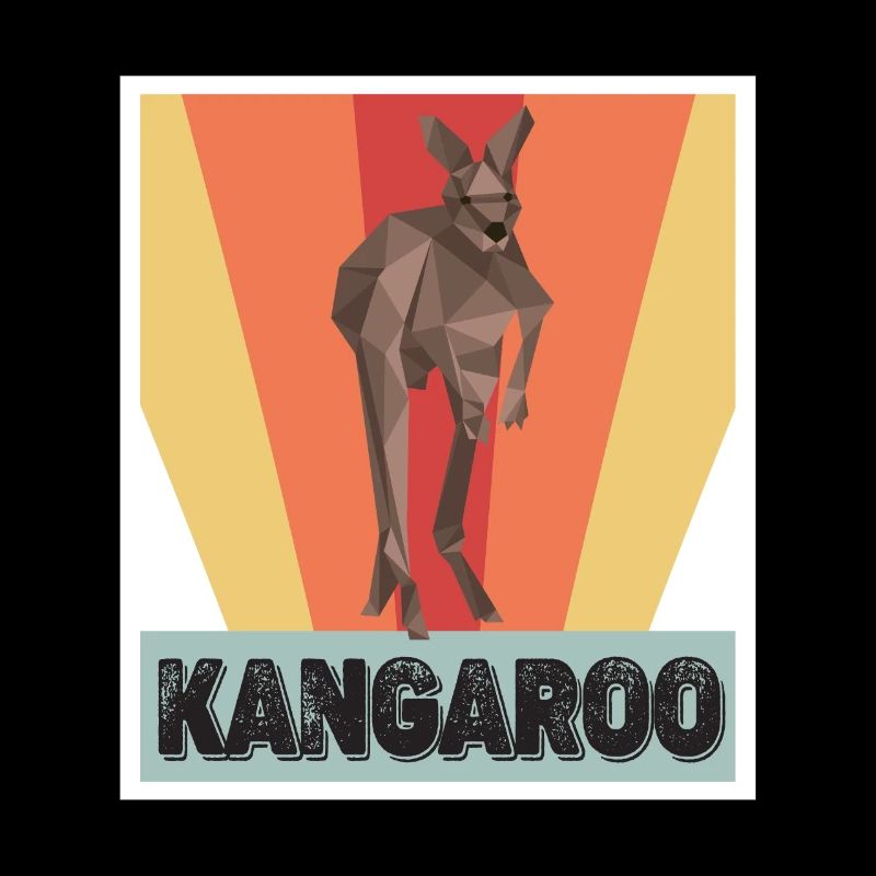 Kangaroo Retro Outback Australia Marsupials Kangaroo