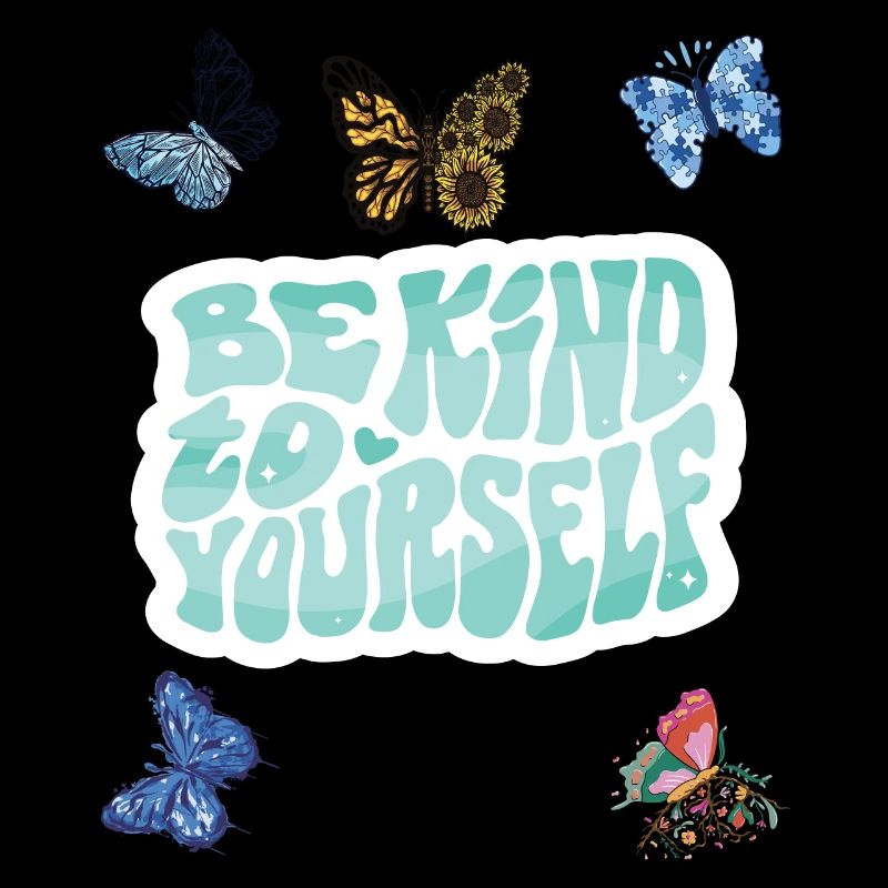 Be Kind Motivational Butterfly Saying with Butterf