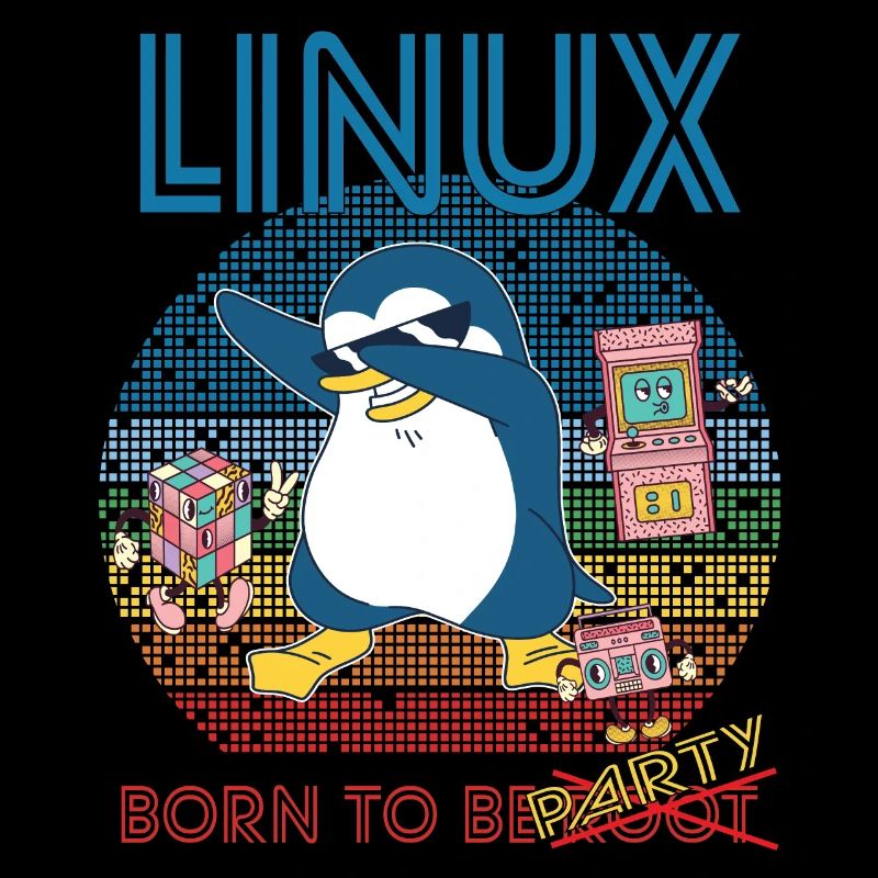 Retro Gamer Linux né pour être Root Geek Admin Pengu