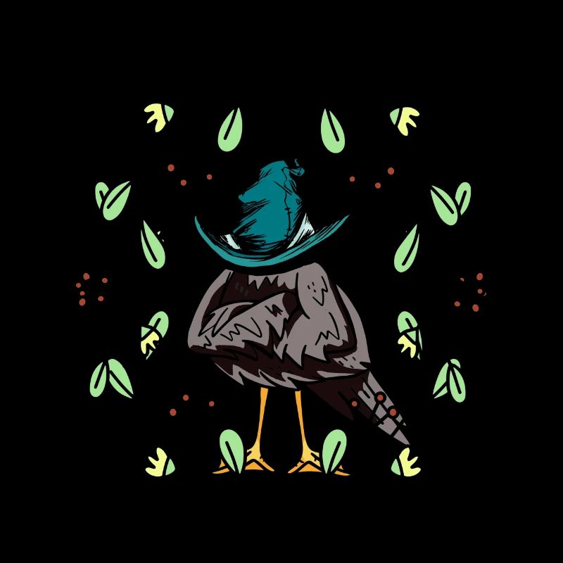 Early Spring Raven Crow Sleepy Hat Spring