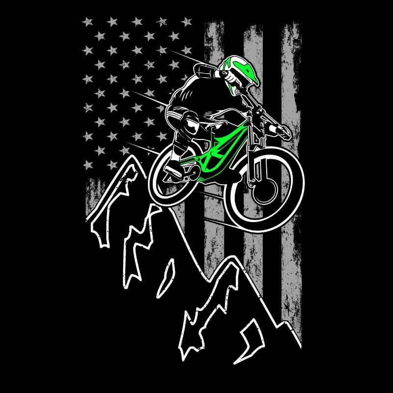 Downhill Mountainbiker - MTB Radfahrer