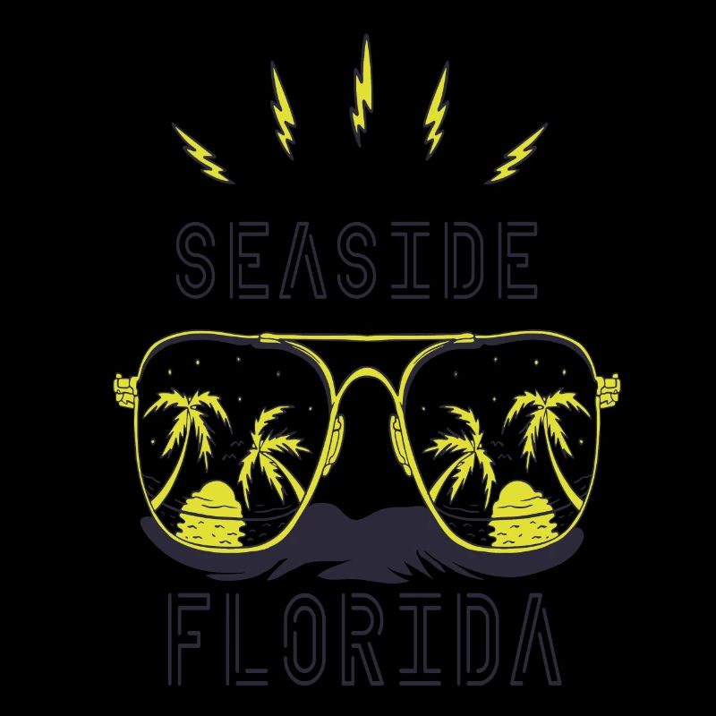 Palm Sunglasses Florida Seaside Beach Ocean