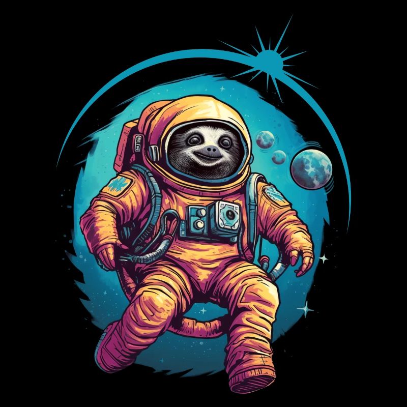 Faultier Astronaut Weltraum Raumfahrt Geschenk