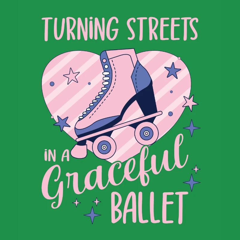 Rollerskater Party Streets Graceful Ballet Gift