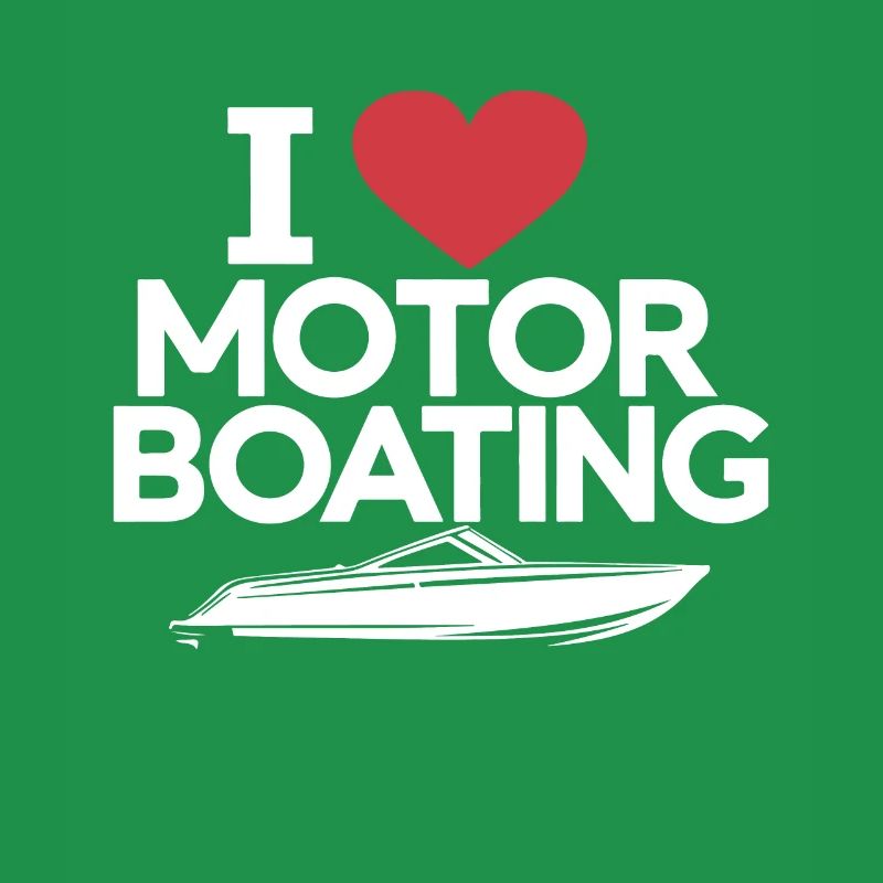 Bootsfahrer Ich liebe Motorbootfahren Lustige Schnellboot Männer