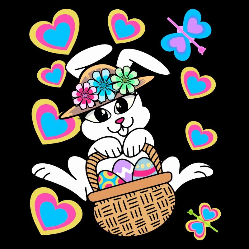 Retro Easter Bunny Bunny Bunny Rabbit Eggs