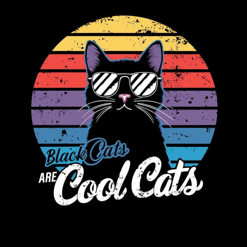Cool Cats: Retro-Design mit schwarzer Katze