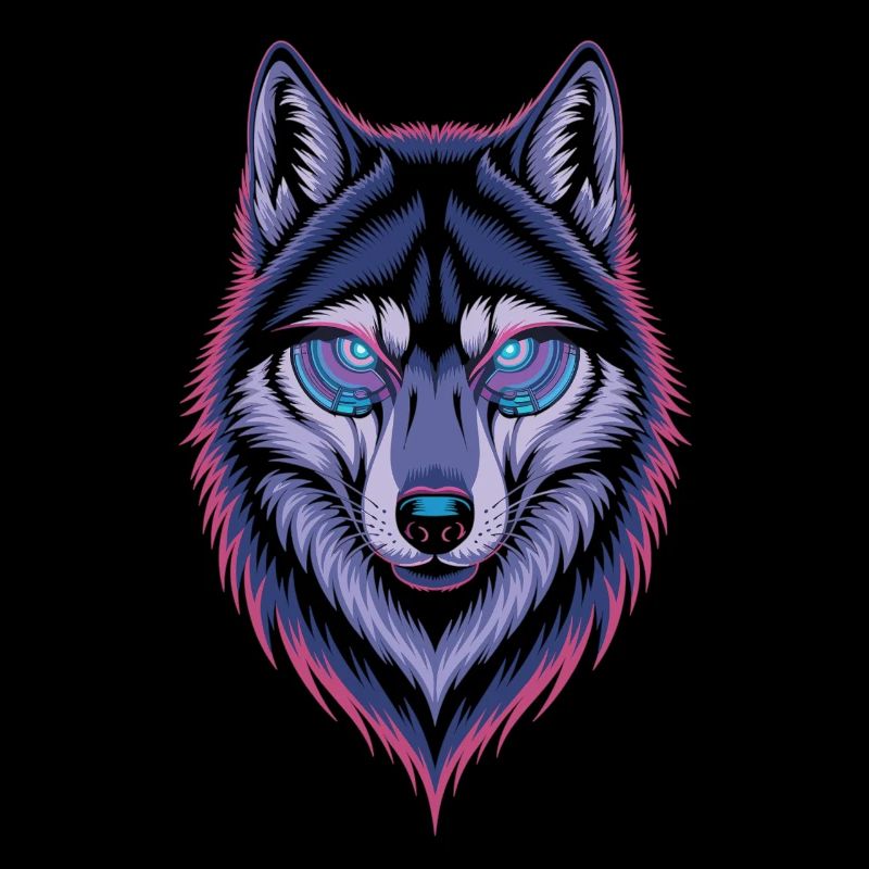 Techno Wolf Kunst