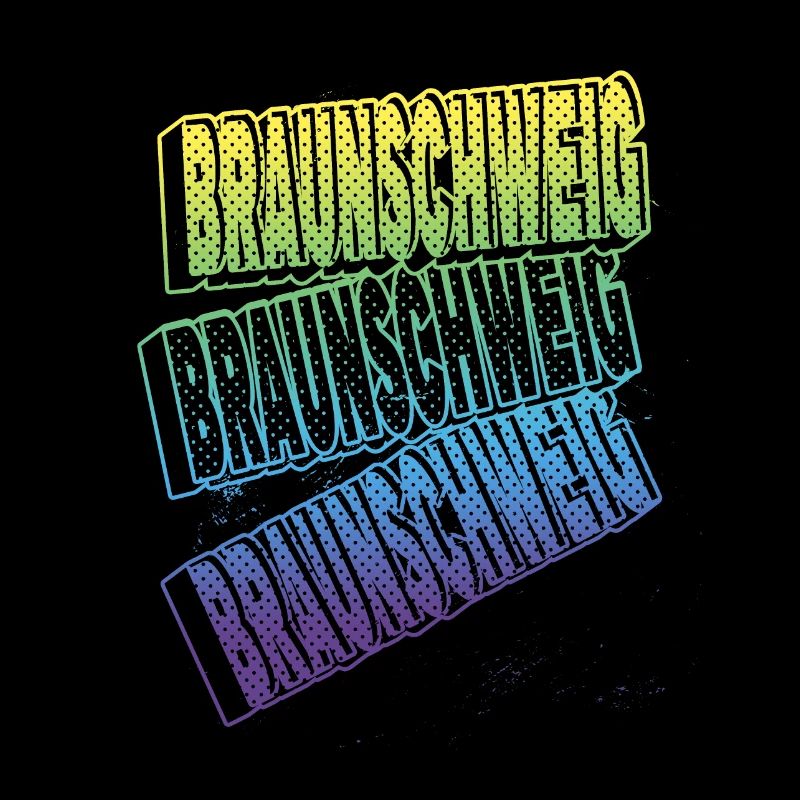Braunschweig Germany City Font Skyline