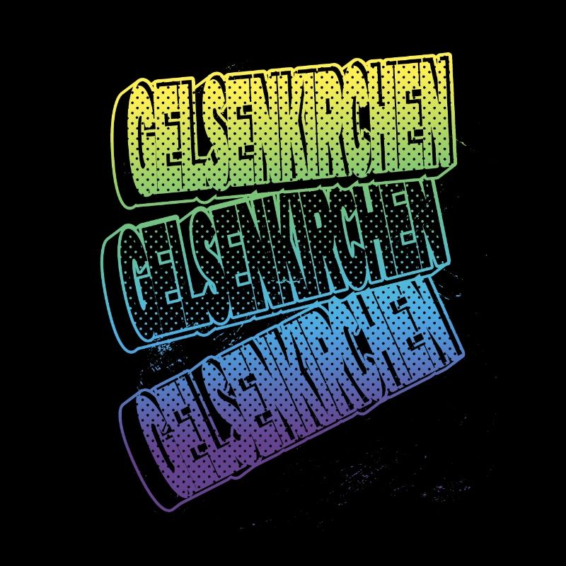 Gelsenkirchen Germany City Font Skyline