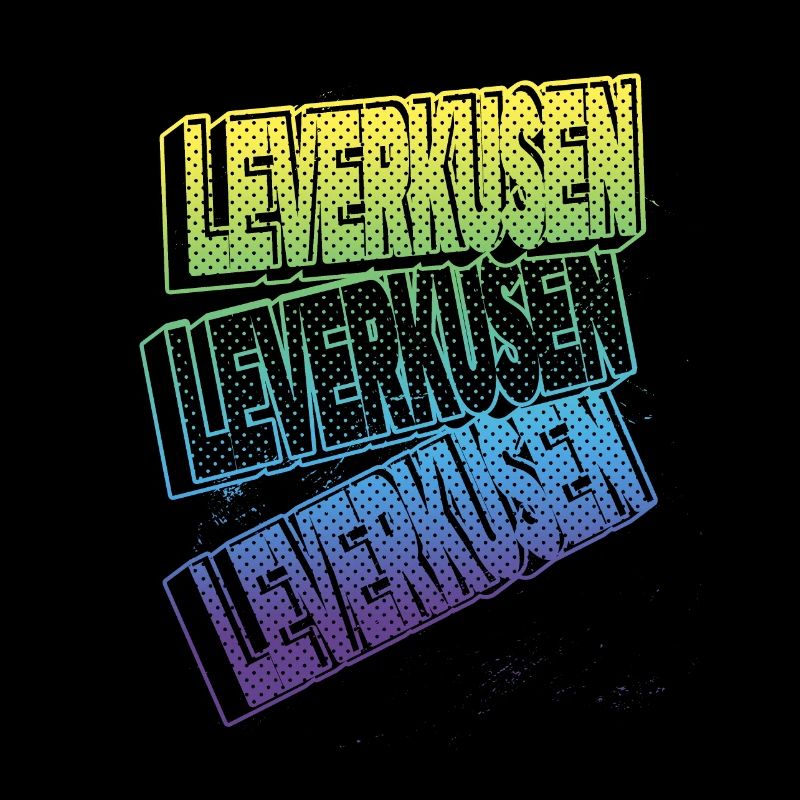 Leverkusen Germany City Font Skyline