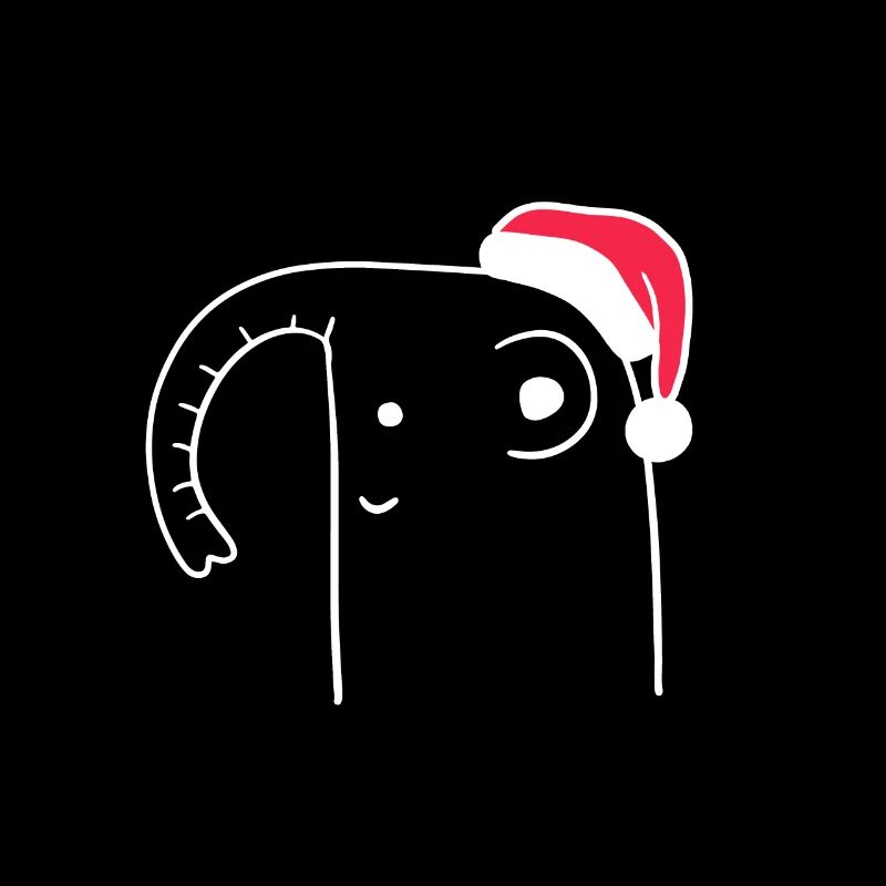 Elefant Weihnachtsmütze Weihnachten Süß Xmax