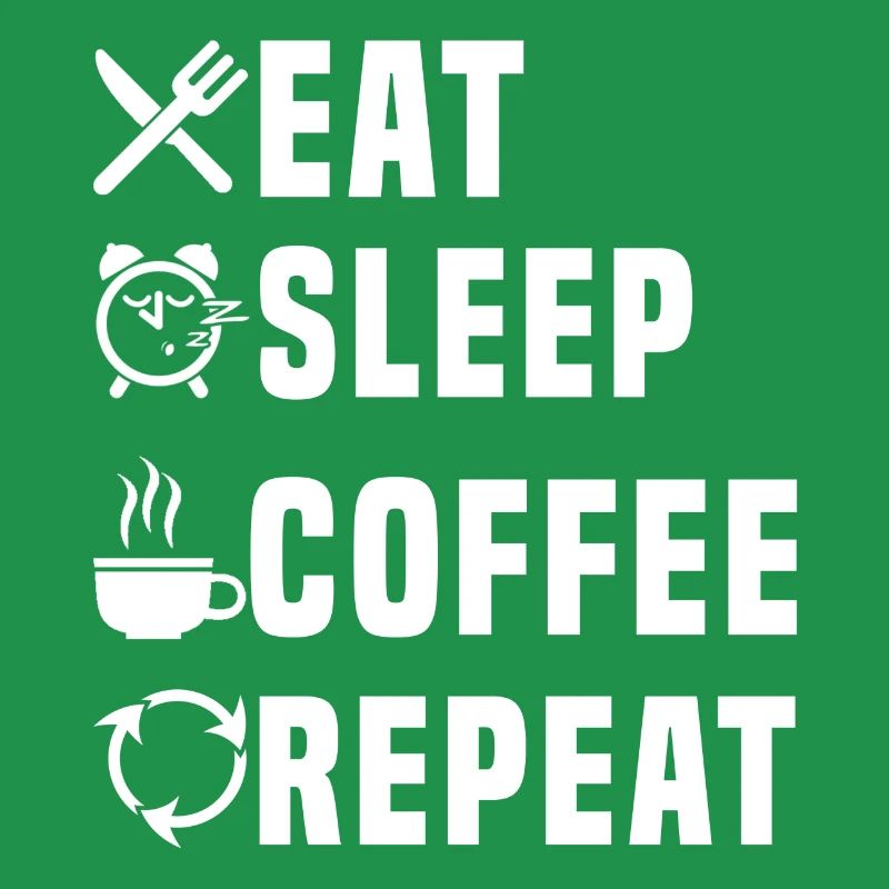 manger dormir café répéter
