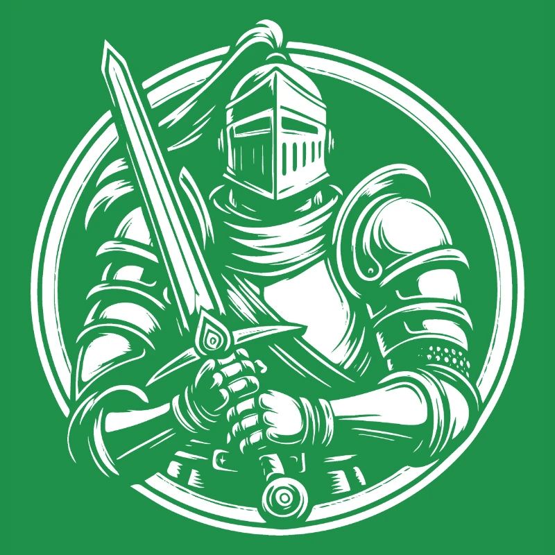 Conception de logo de chevalier pour l’éventail médiéval