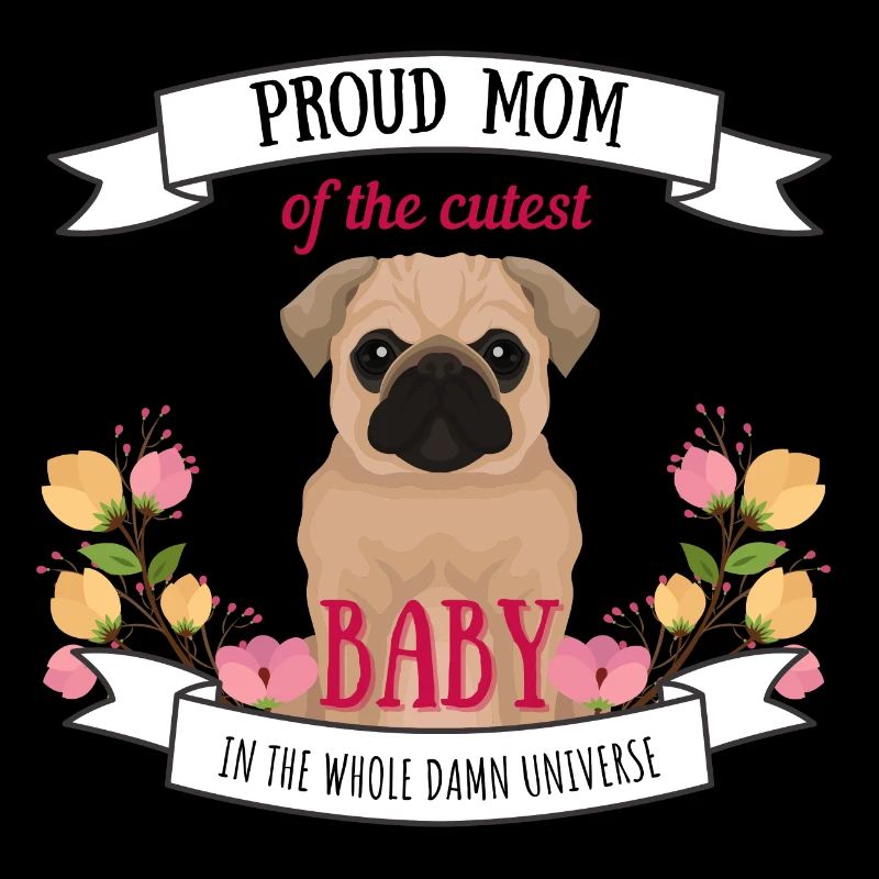 Hundemama Baby coole Sprüche Hund Mops Süß
