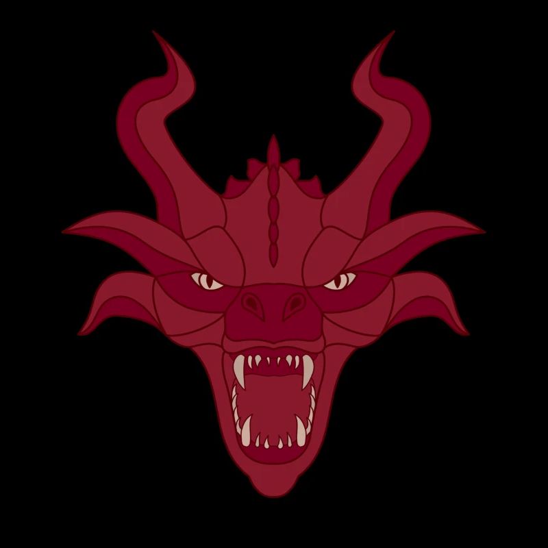 Roter Drachen Kopf