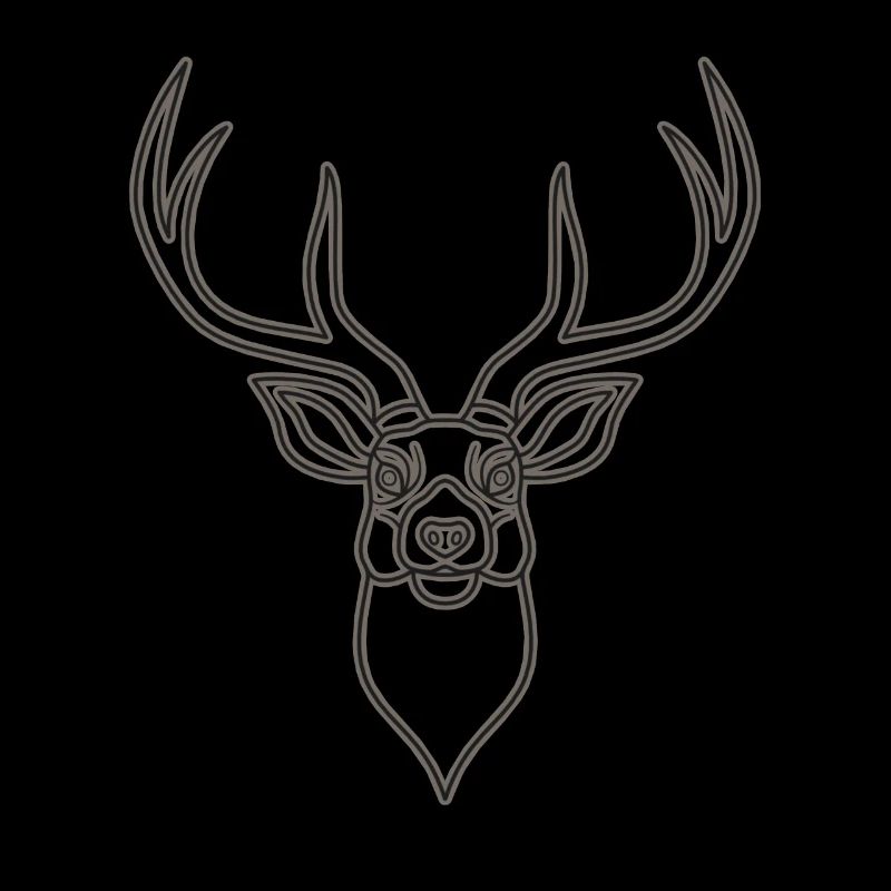 Rothirsch Geweih mit Hirschgeweih