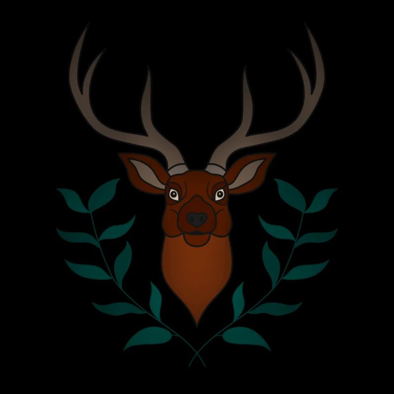 Rothirsch Geweih mit Hirschgeweih