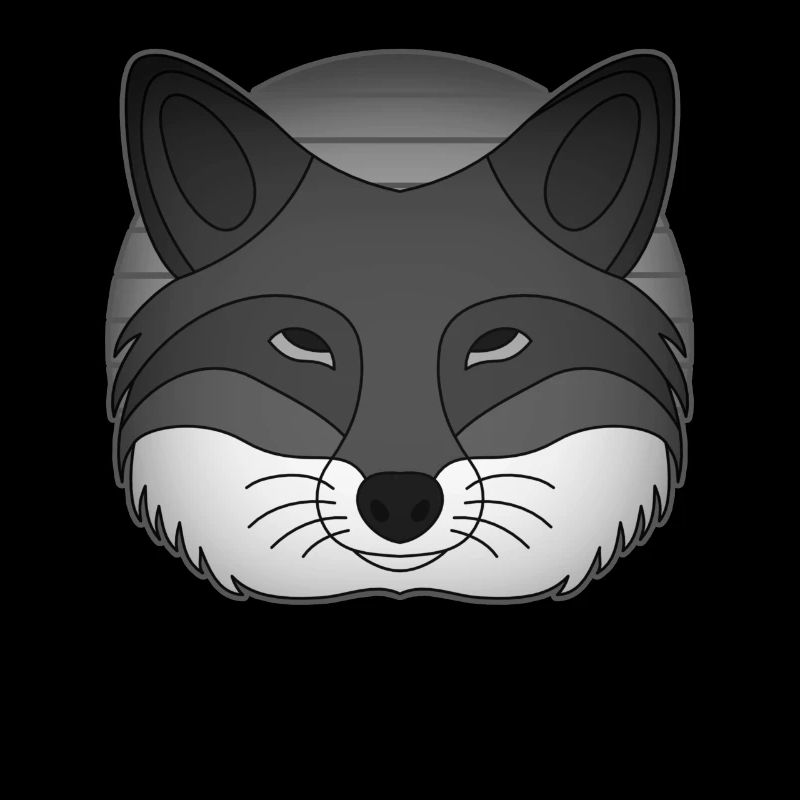 Fuchs Waldtier Design mit Tierkopf