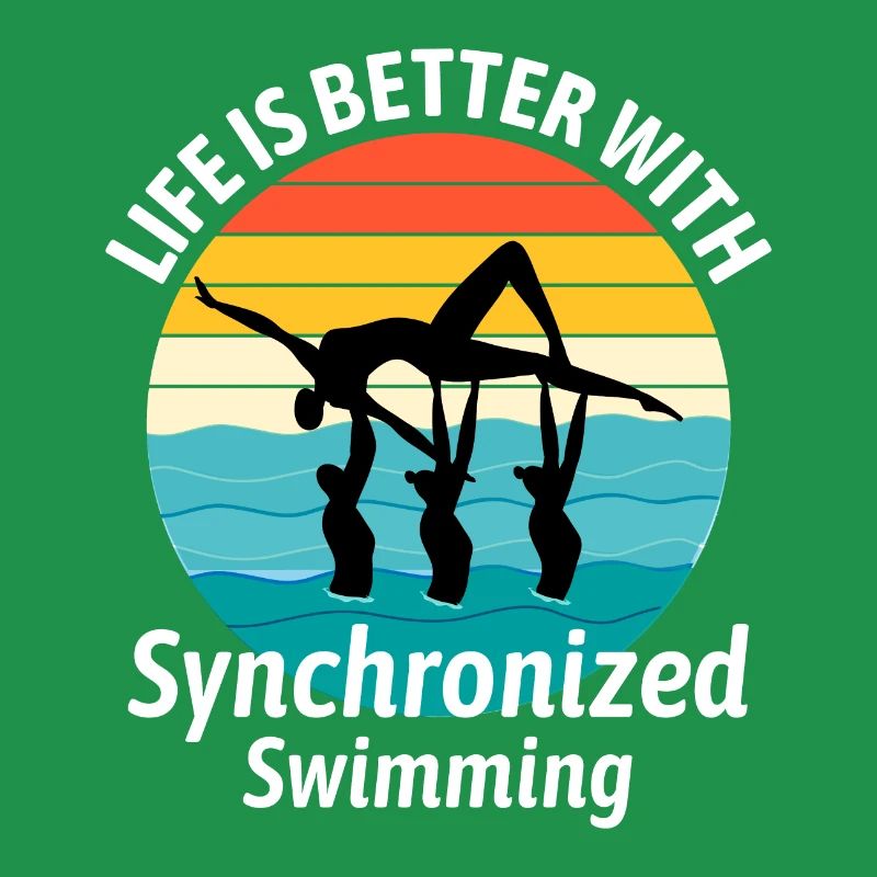 Synchro Schwimmer Synchronschwimmen Vintage