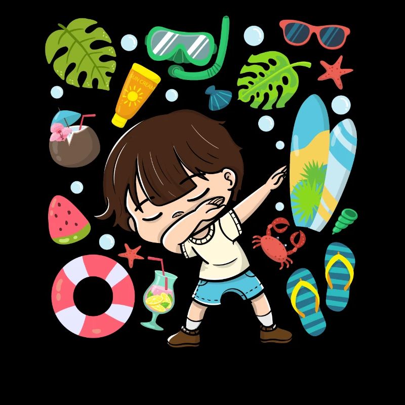 Dabbing Boy Beach Lifestyle Summertime Moderate