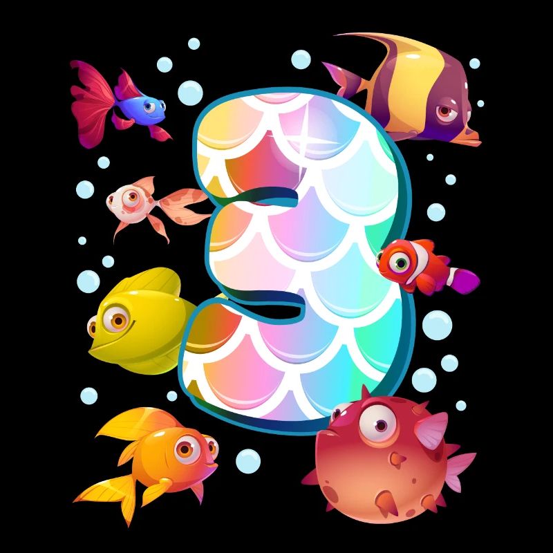 3. Geburtstag | Regenbogenfisch Geburtstag |