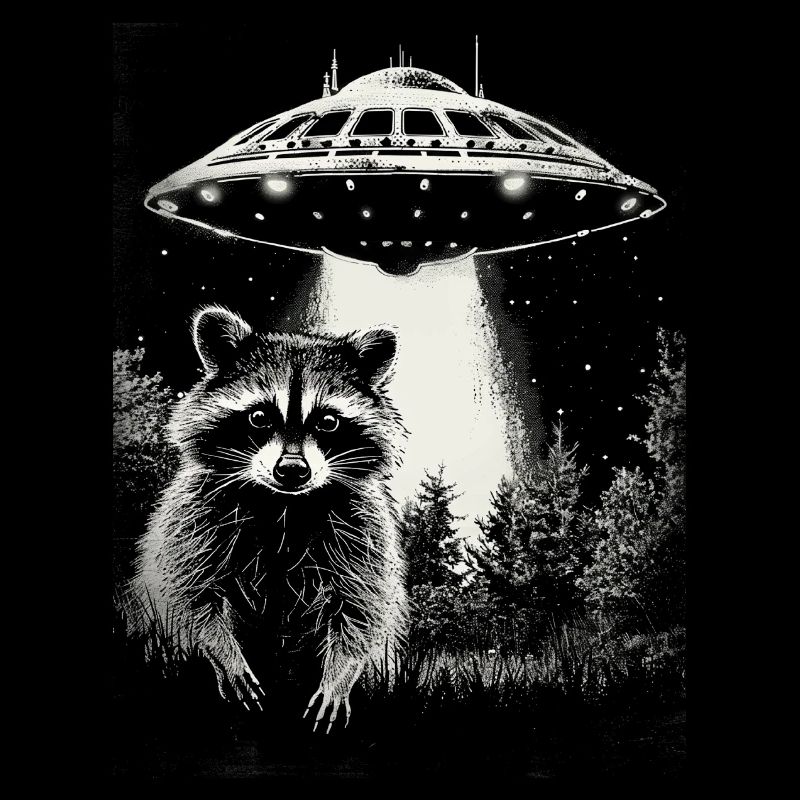 Funny Raccoon UFO