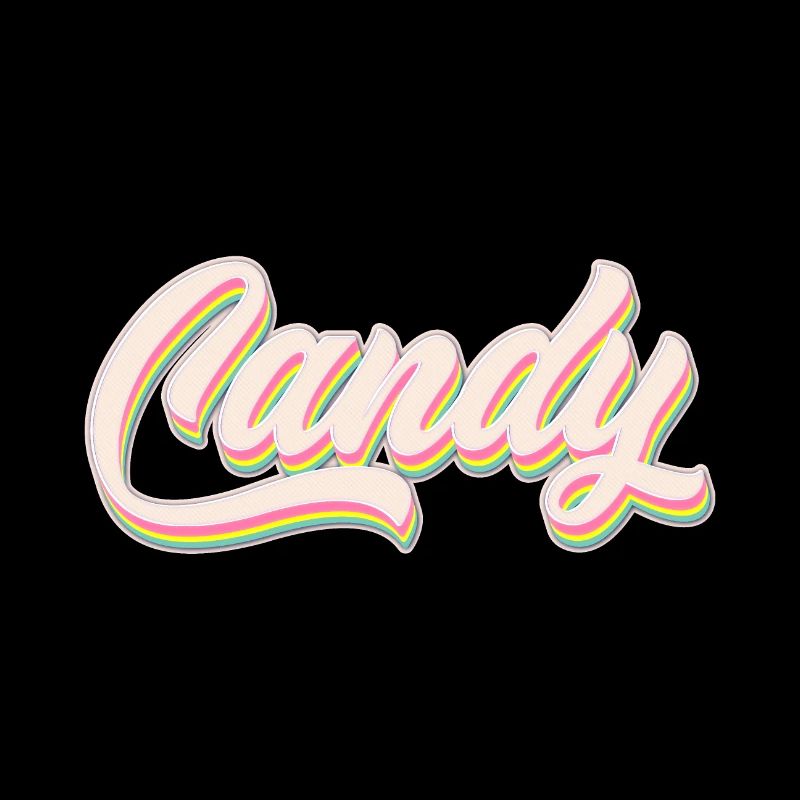 Candy lettering Retro