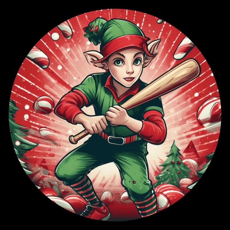 Baseball elfe de Noël