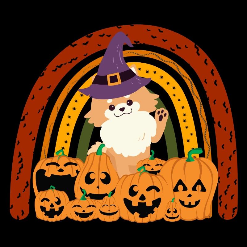 Cute Dwarf Spitz Halloween Costume Dog